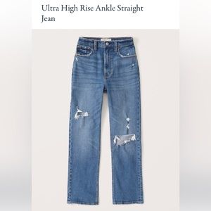 NWT❗️A&F Ultra High Rise Ankle Straight Jeans